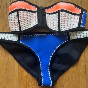 TRIANGL swim S top & M bottom in their scuba material - only worn a couple times